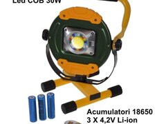 LAMPA DE LUCRU W821 LED COB 30W CU SUPORT